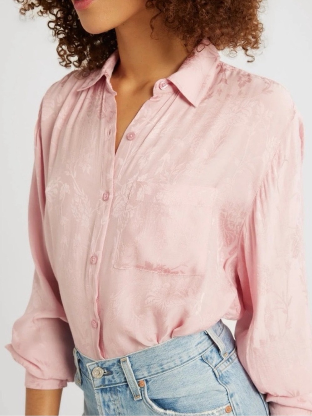 Mille Pink Floral Button-Up